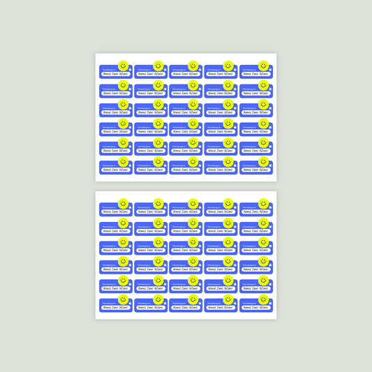 Blue Smiley Name Labels😊🏷️