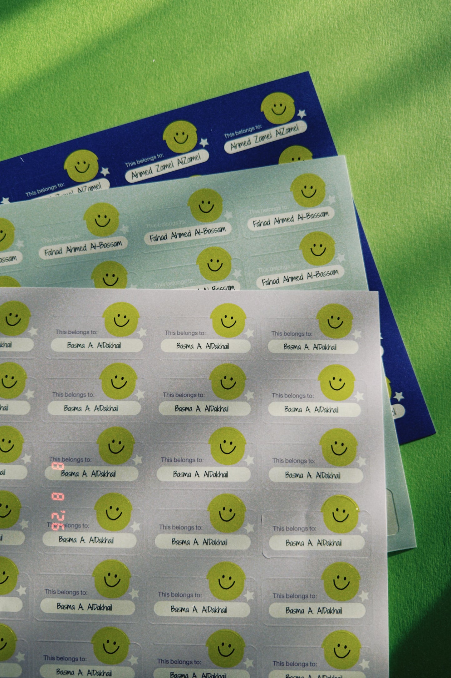 Purple Smiley Name Labels😊🏷️