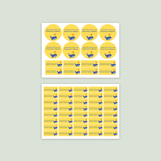 Mr Whale Name Labels 🐋🏷️