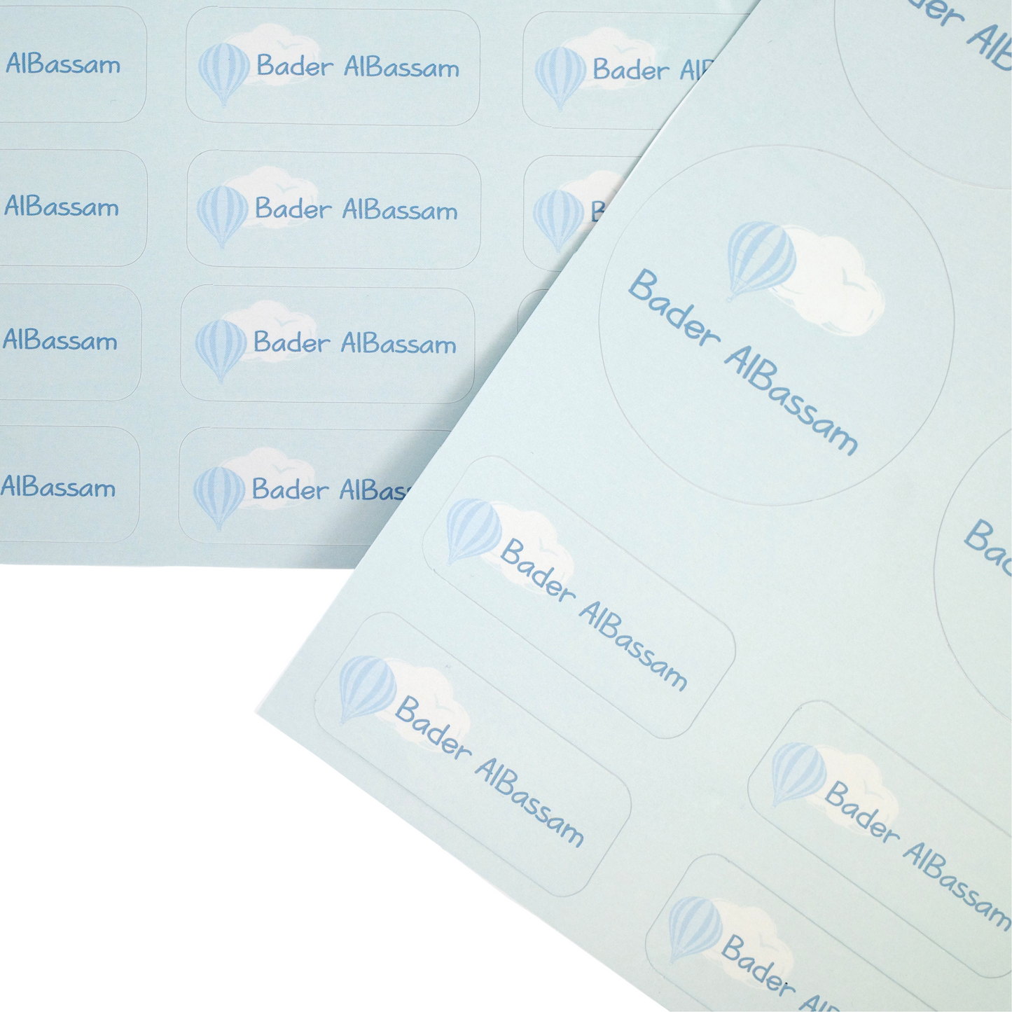 Waterproof labels - Light blue☁️