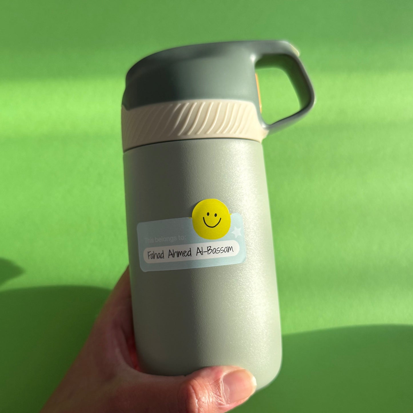 Dusty Blue Smiley Name Labels 😊🏷️
